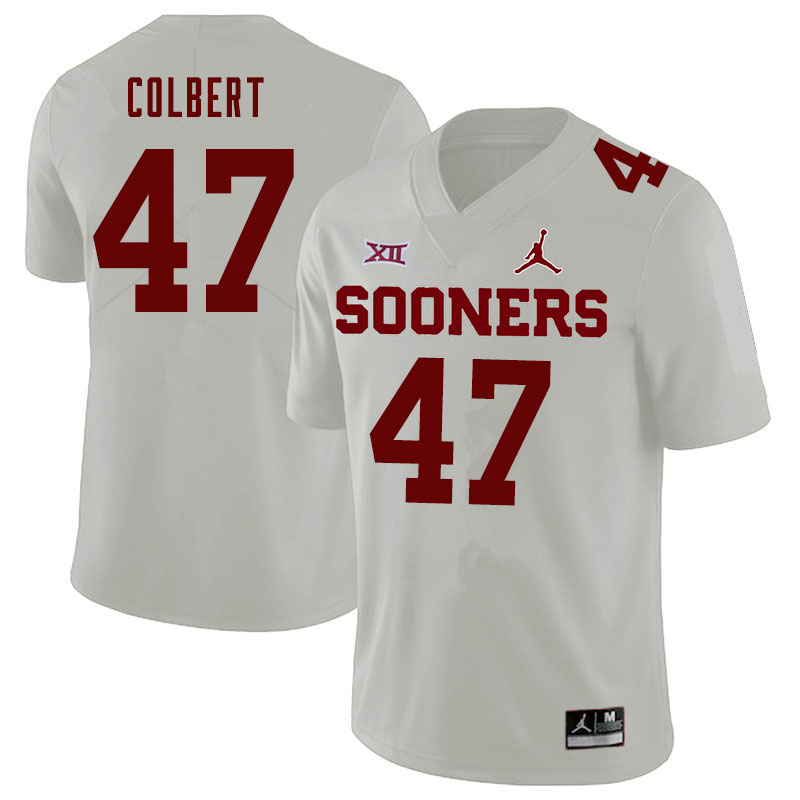 Oklahoma Sooners #47 Asa Colbert College Football Jerseys Sale-White